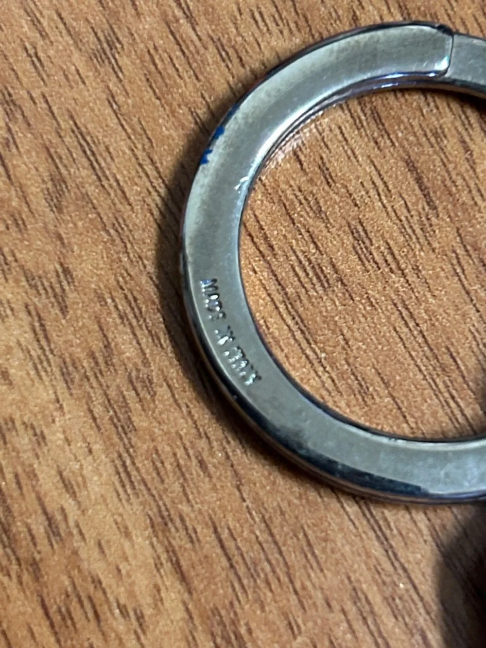 Gucci Black Leather and Gold-Tone Metal Keyring